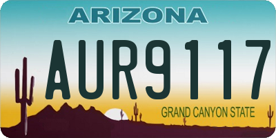 AZ license plate AUR9117