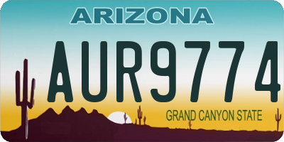 AZ license plate AUR9774