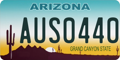 AZ license plate AUS0440