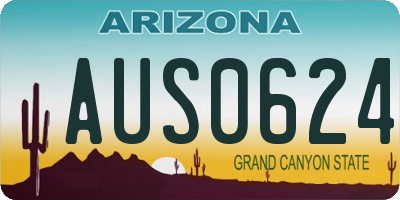 AZ license plate AUS0624
