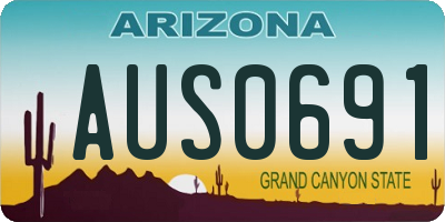 AZ license plate AUS0691