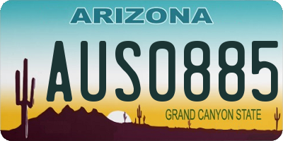 AZ license plate AUS0885