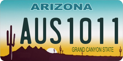 AZ license plate AUS1011
