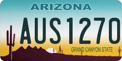 AZ license plate AUS1270