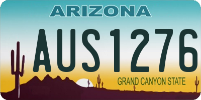 AZ license plate AUS1276