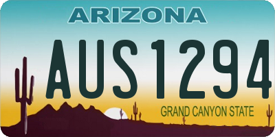 AZ license plate AUS1294