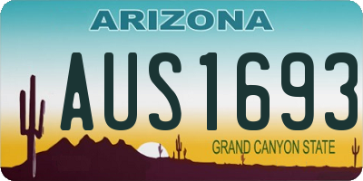 AZ license plate AUS1693