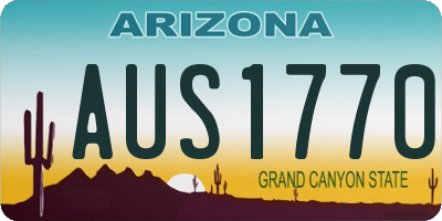 AZ license plate AUS1770