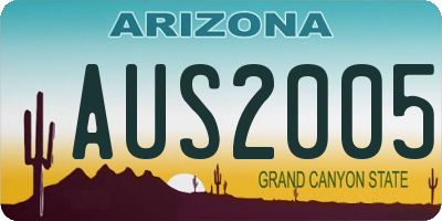AZ license plate AUS2005