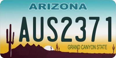 AZ license plate AUS2371