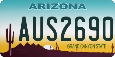 AZ license plate AUS2690