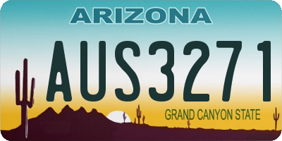 AZ license plate AUS3271
