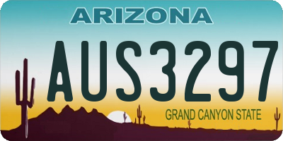 AZ license plate AUS3297