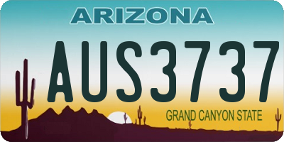 AZ license plate AUS3737