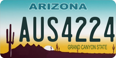 AZ license plate AUS4224