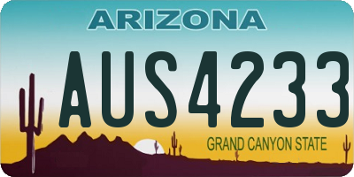 AZ license plate AUS4233