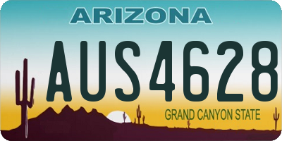 AZ license plate AUS4628