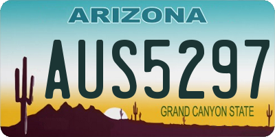 AZ license plate AUS5297