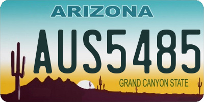 AZ license plate AUS5485