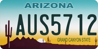 AZ license plate AUS5712