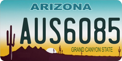 AZ license plate AUS6085