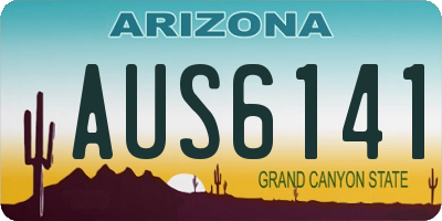 AZ license plate AUS6141