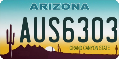 AZ license plate AUS6303