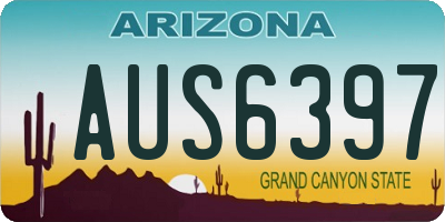 AZ license plate AUS6397