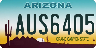 AZ license plate AUS6405