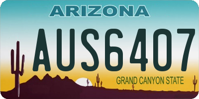 AZ license plate AUS6407