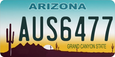 AZ license plate AUS6477