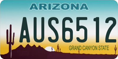 AZ license plate AUS6512
