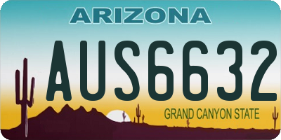 AZ license plate AUS6632