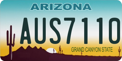 AZ license plate AUS7110
