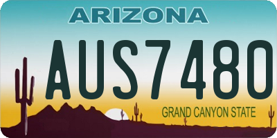 AZ license plate AUS7480