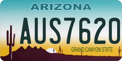 AZ license plate AUS7620