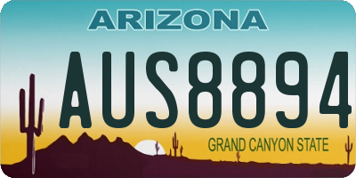 AZ license plate AUS8894
