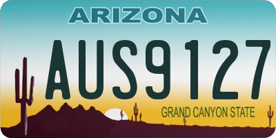 AZ license plate AUS9127