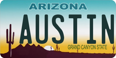 AZ license plate AUSTIN