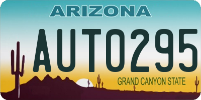 AZ license plate AUT0295