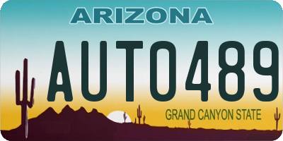 AZ license plate AUT0489