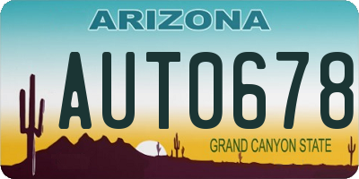 AZ license plate AUT0678