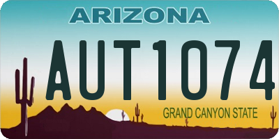AZ license plate AUT1074