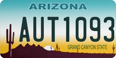 AZ license plate AUT1093