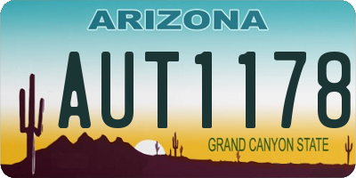 AZ license plate AUT1178