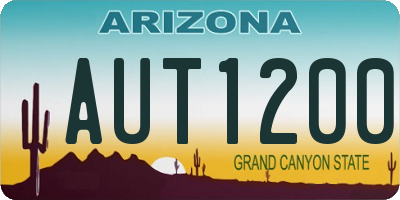 AZ license plate AUT1200