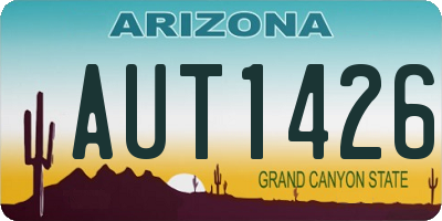 AZ license plate AUT1426