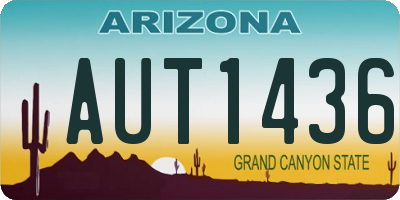 AZ license plate AUT1436