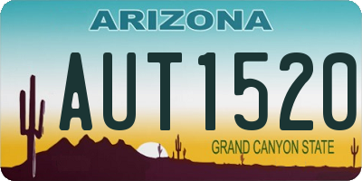 AZ license plate AUT1520