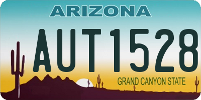 AZ license plate AUT1528